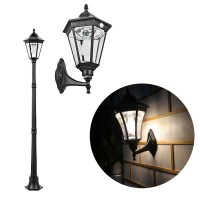 19 LED Super bight Post Lamp for Garden Yard Patio With 2 Work Mode  Motion Sensor LED  solar wall lamp