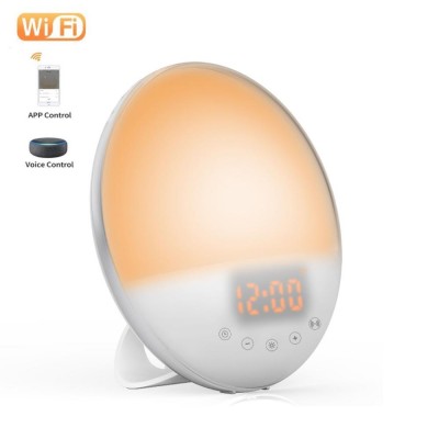 Sunrise LED Table lamp with clock, radio and alarm clock