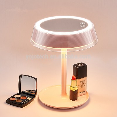 Battery operated LED Lighted Tabletop Makeup Mirror