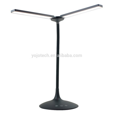 wireless gooseneck led reading lamp with double lamp heads