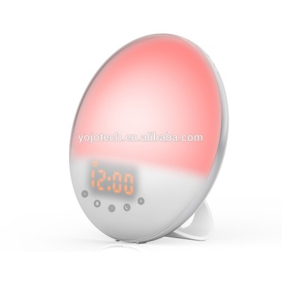 Bedside Night Light with FM Radio, 6 Nature Sounds, Touch Control and Snooze for Kids Adults Bedrooms