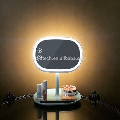 Lighted Makeup Mirror and Table Lamp for Bedroom Home Decor