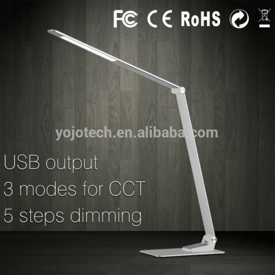 Dimmable Rotatable LED Desk Lamp, 3 Lighting Modes, 6-Level Dimmer, Touch-Sensitive Control Panel, 5V/1A USB Port