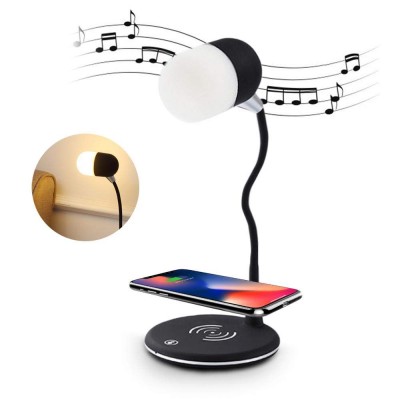 Portable Wireless Music Speakers Light with Touch Control, 3 Light Modes for Reading Writing Sleeping