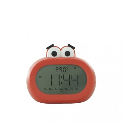 Children Alarm Clock with Night Light, Sleep Trainer for Teaching Kids Time to Wake up with 6 Rings, Digital Clock with Battery