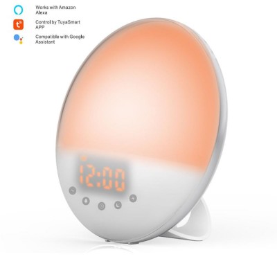 Sunrise Alarm Clock APP Controllable, FM Radio, Natural Sounds, 7 Colors, Sleep Aid